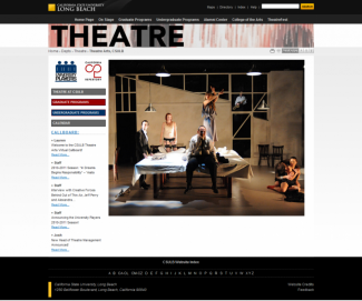 Home Page for Cal State Long Beach's Theater Department